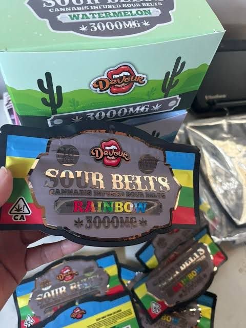 DEVOUR SOUR BELT CANNABIS INFUSED RAINBOW 300MG - Image 5