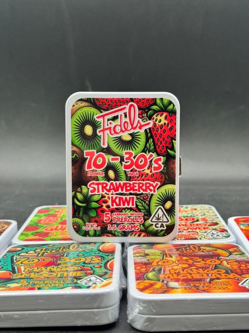 FIDELS CANNABIS INFUSED PRE ROLLS 3.5G 70-30's - Image 3