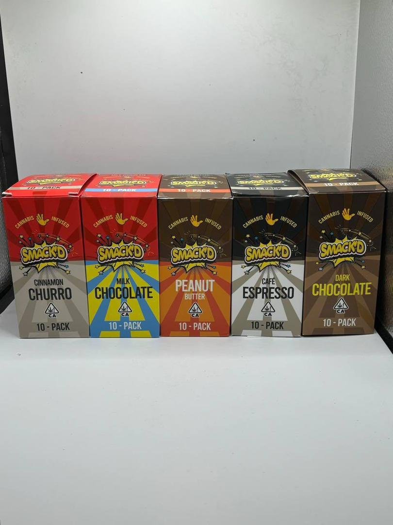 smackd infused chocolate bars, smackd, smack'd, smack d, smack carts