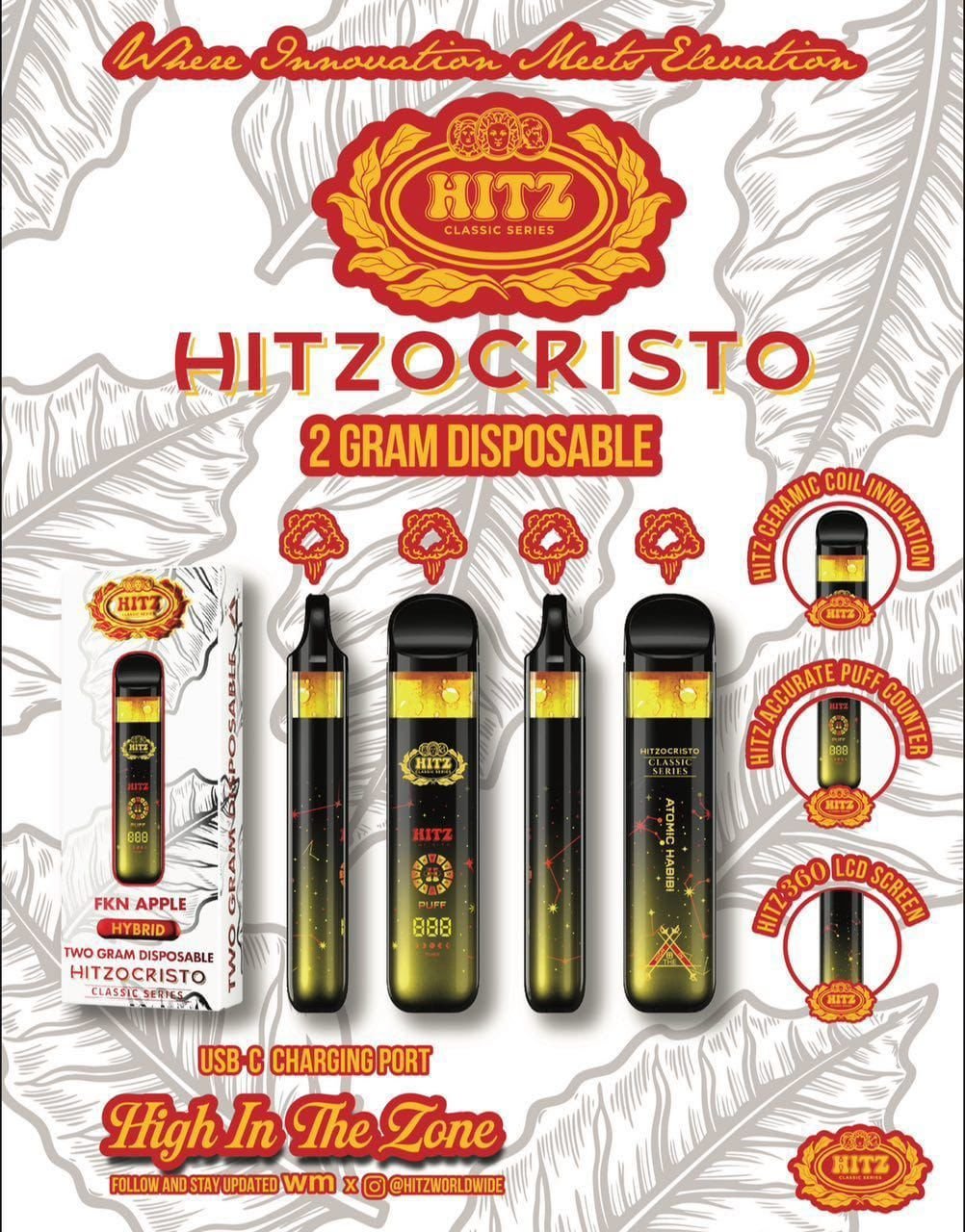hitzocristo 2g disposable, hitzocristo 2g, hitzocristo 2g vape, hitzocristo disposable, hitz