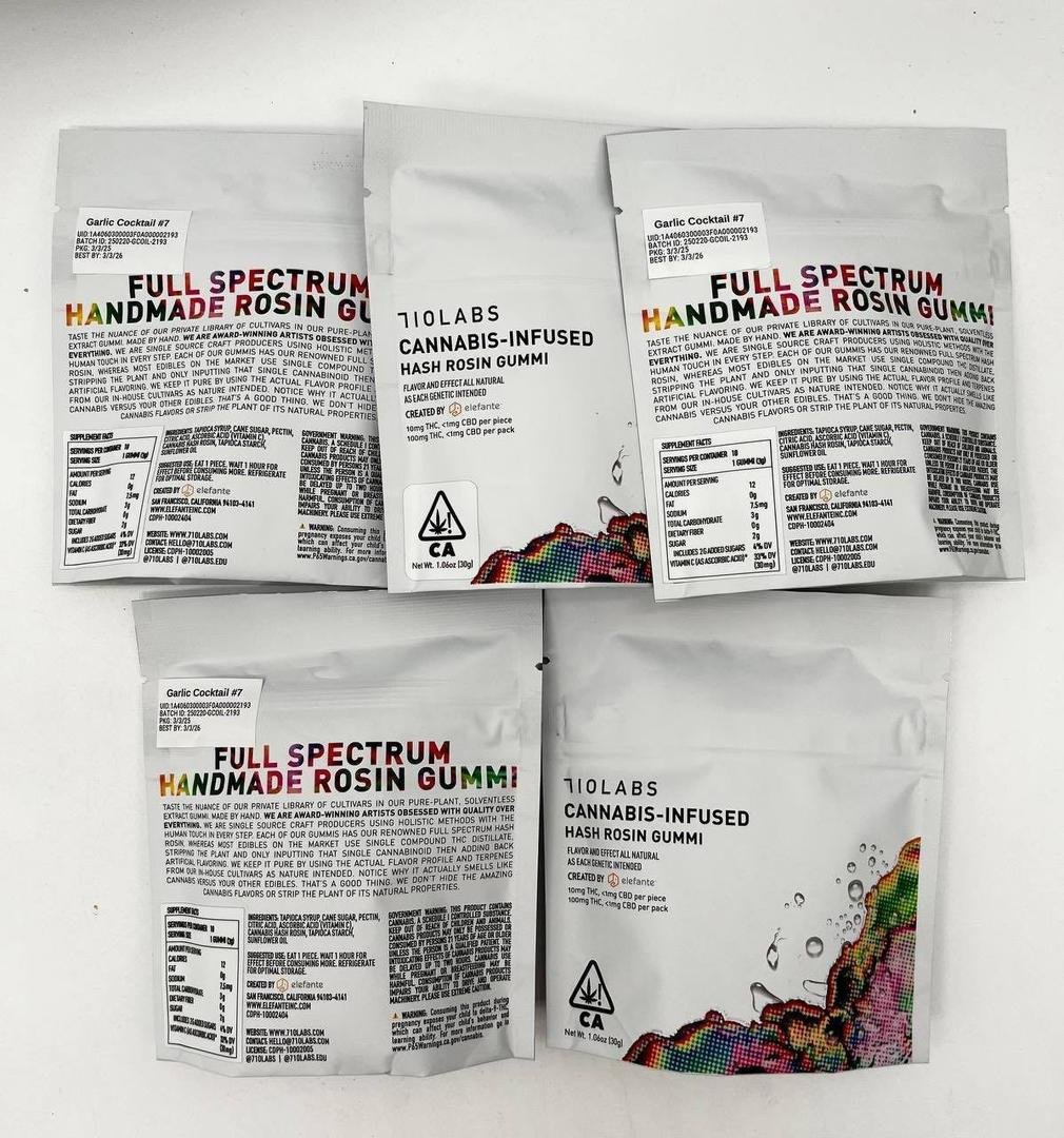 710 labs infused gummies, 710 labs, 710, 710labs, rosin vape
