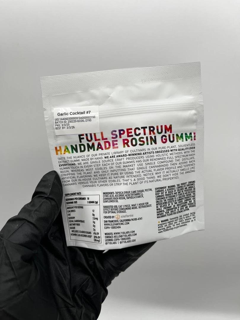 710 labs infused gummies, 710 labs, 710, 710labs, rosin vape