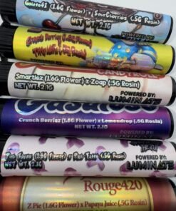 luminate 2g pre roll, luminate extracts, luminate wax, luminate shatter, luminate 2g hash hole pre roll